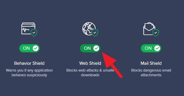 disable avast on a mac for a specific website
